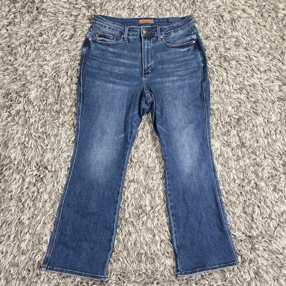Judy Blue Boot Cut Jeans Womens 16W Short Dark Wash High Rise JB88786 DK-S